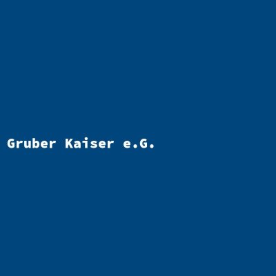 Hersteller: Gruber Kaiser e.G.
