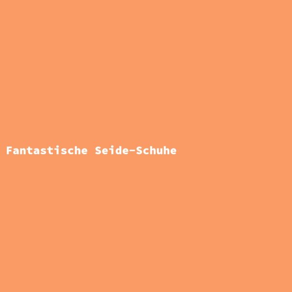 Fantastische Seide-Schuhe