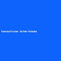 Fantastische Seide-Schuhe