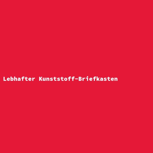 Lebhafter Kunststoff-Briefkasten