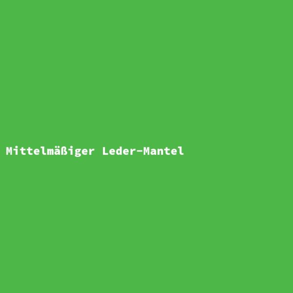 Mittelmäßiger Leder-Mantel