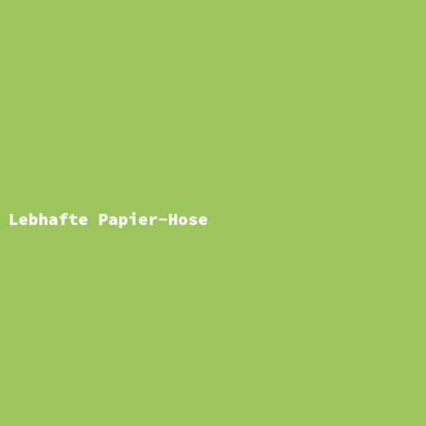 Lebhafte Papier-Hose