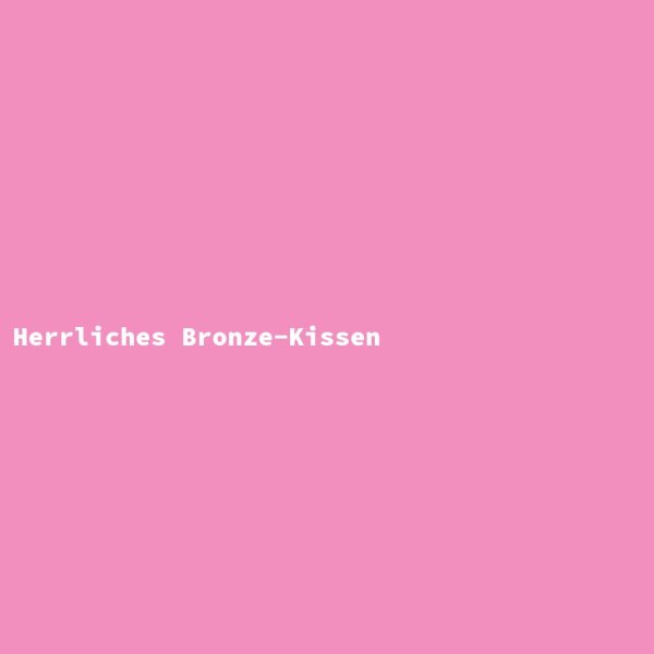 Herrliches Bronze-Kissen